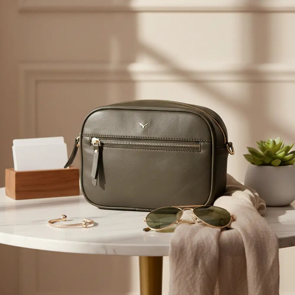 Emerald Genuine Leather Women's Bag